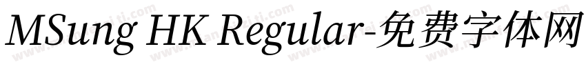 MSung HK Regular字体转换